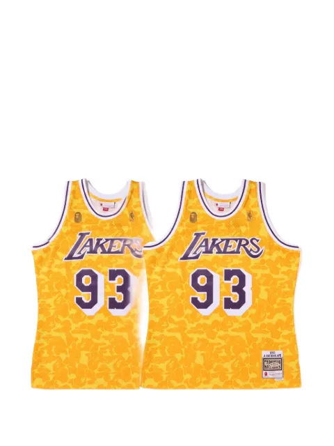 A BATHING APE® ABC Camo Lakers jersey