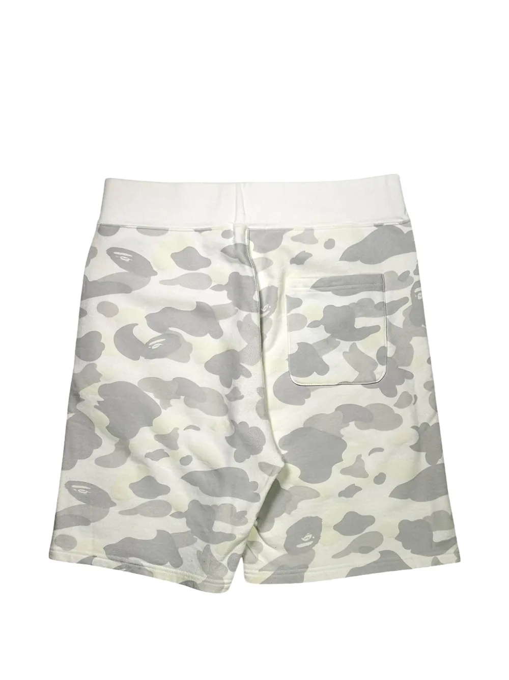 A BATHING APE Glow-in-the-dark shorts met camouflage-print Wit