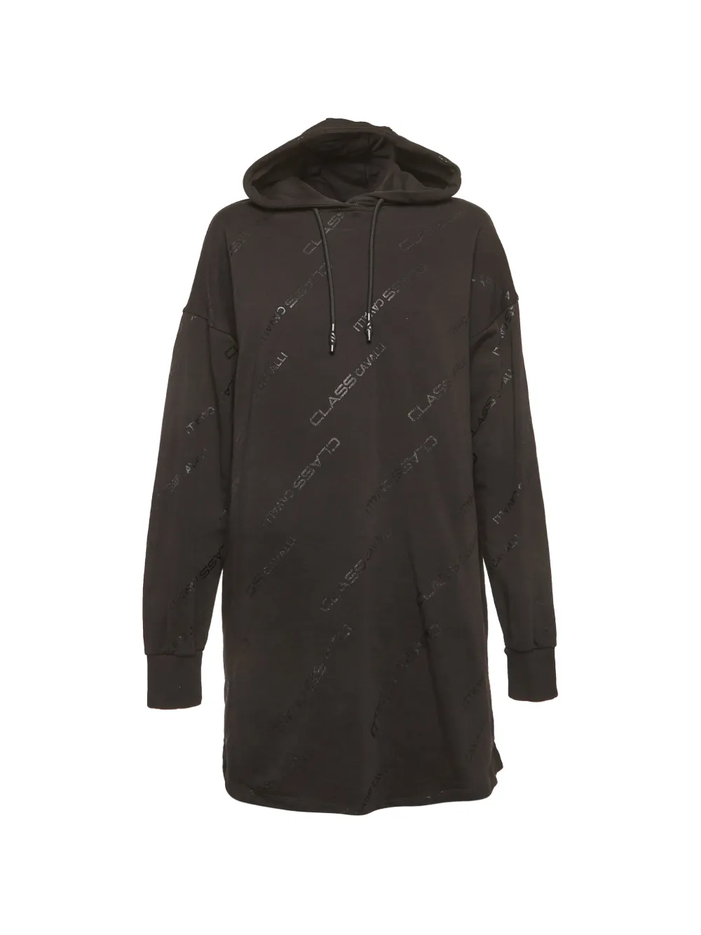 Cavalli Class logo-print oversized hoodie - Nero