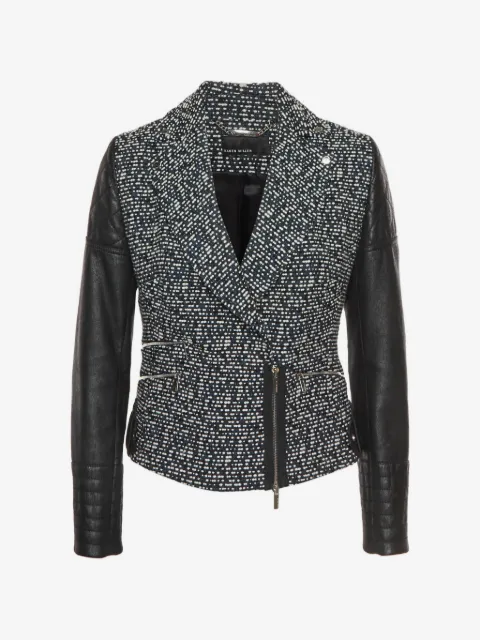 Karen Millen tweed biker jacket