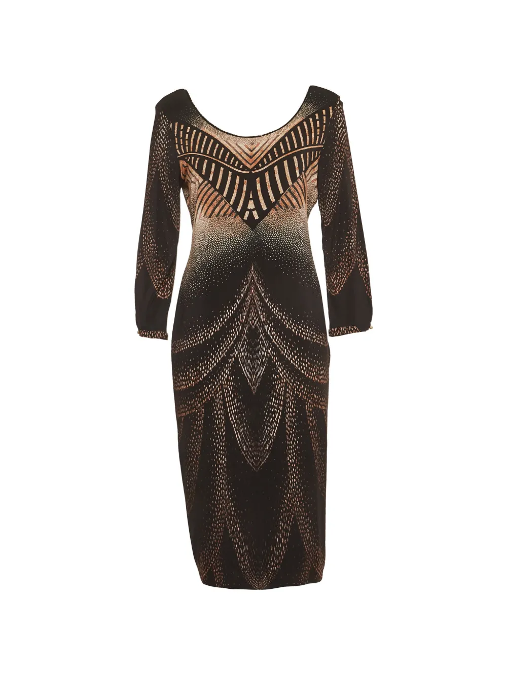 Roberto Cavalli printed jersey mini dress - Schwarz