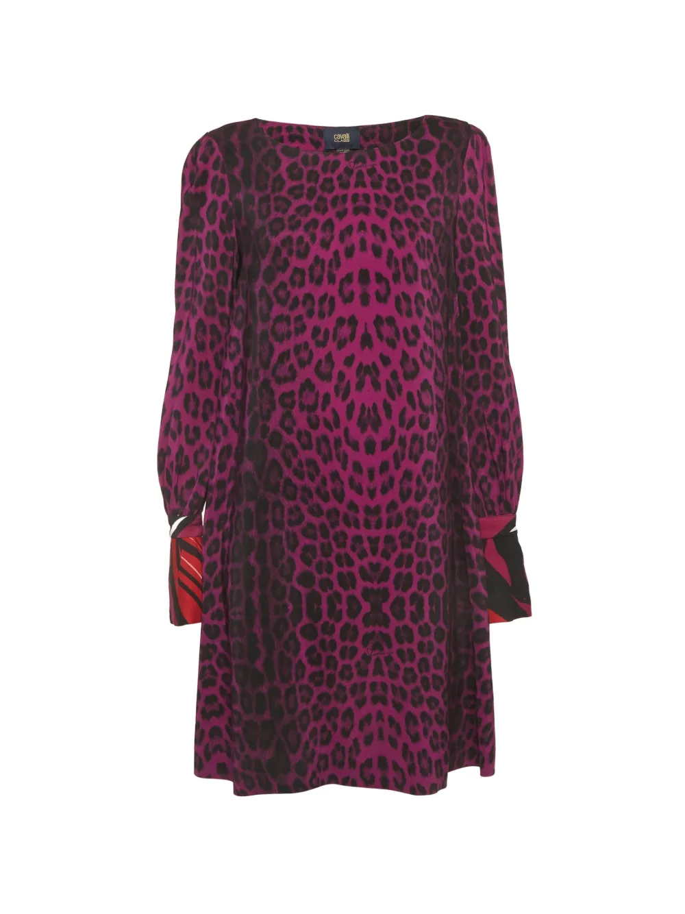 Roberto Cavalli Vintage leopard-print shift mini dress - Viola