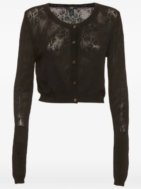 Roberto Cavalli Vintage floral-patterned cropped cardigan