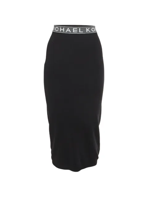 Michael Kors Vintage logo-tape stretch knit skirts