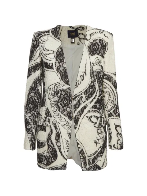 Cavalli Class lace tailored blazer