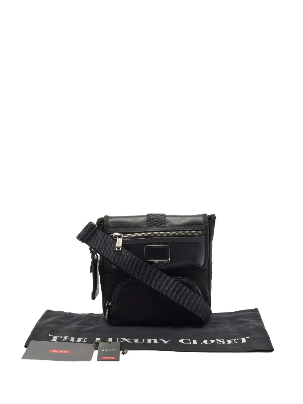 Tumi Barton crossbodytas met leren afwerking Zwart