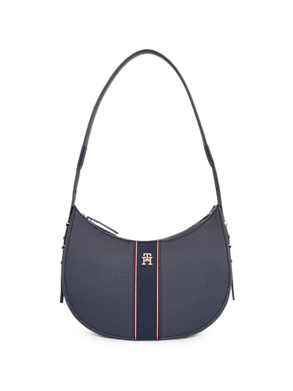 Tommy Hilfiger Gestreepte shopper met logoplakkaat Blauw