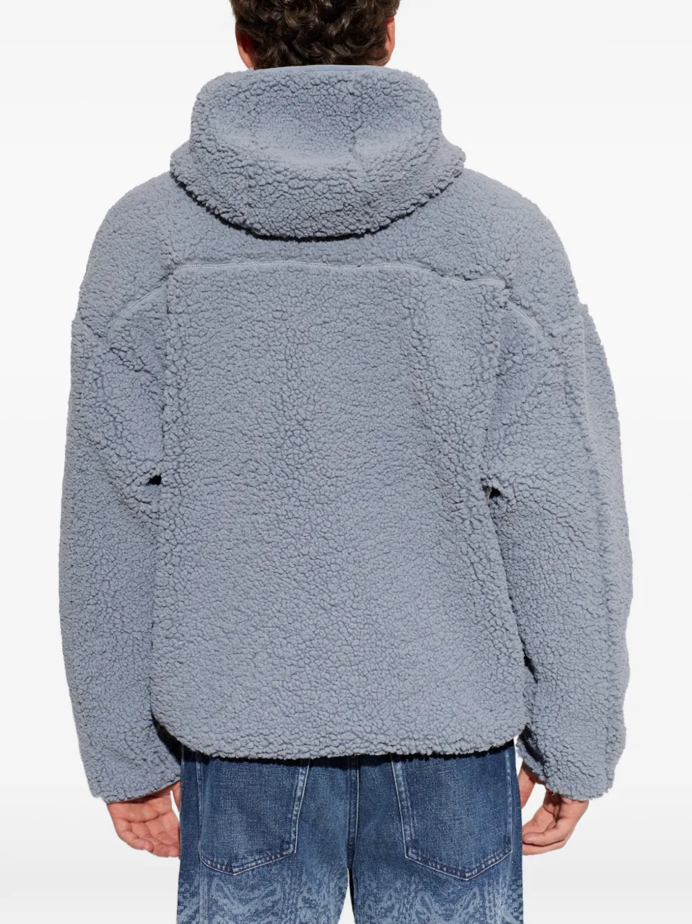 Diesel Teddy hoodie met geborduurd logo Grijs