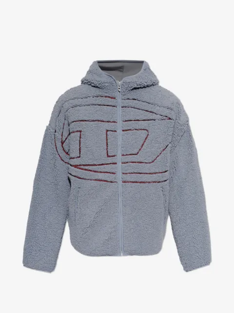 Diesel Teddy logo-embroidered hoodie