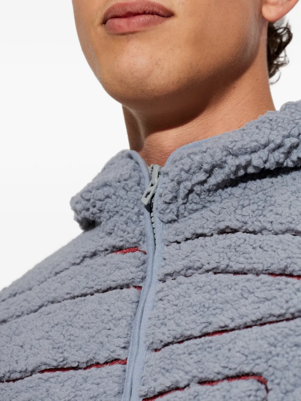 Diesel Teddy hoodie met geborduurd logo Grijs