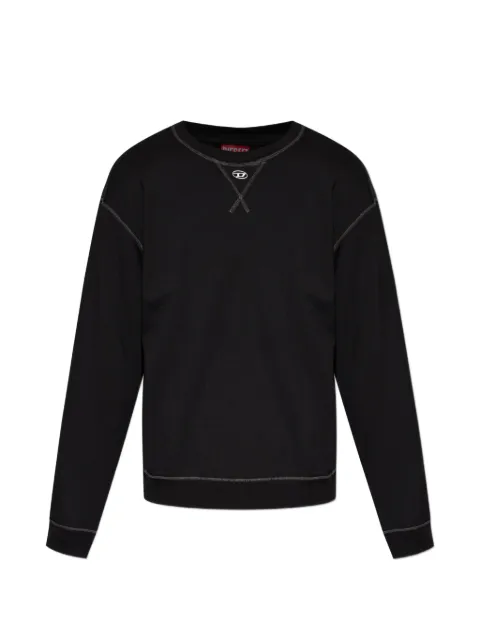 Diesel S-Norm-TR logo-plaque topstitched sweatshirt