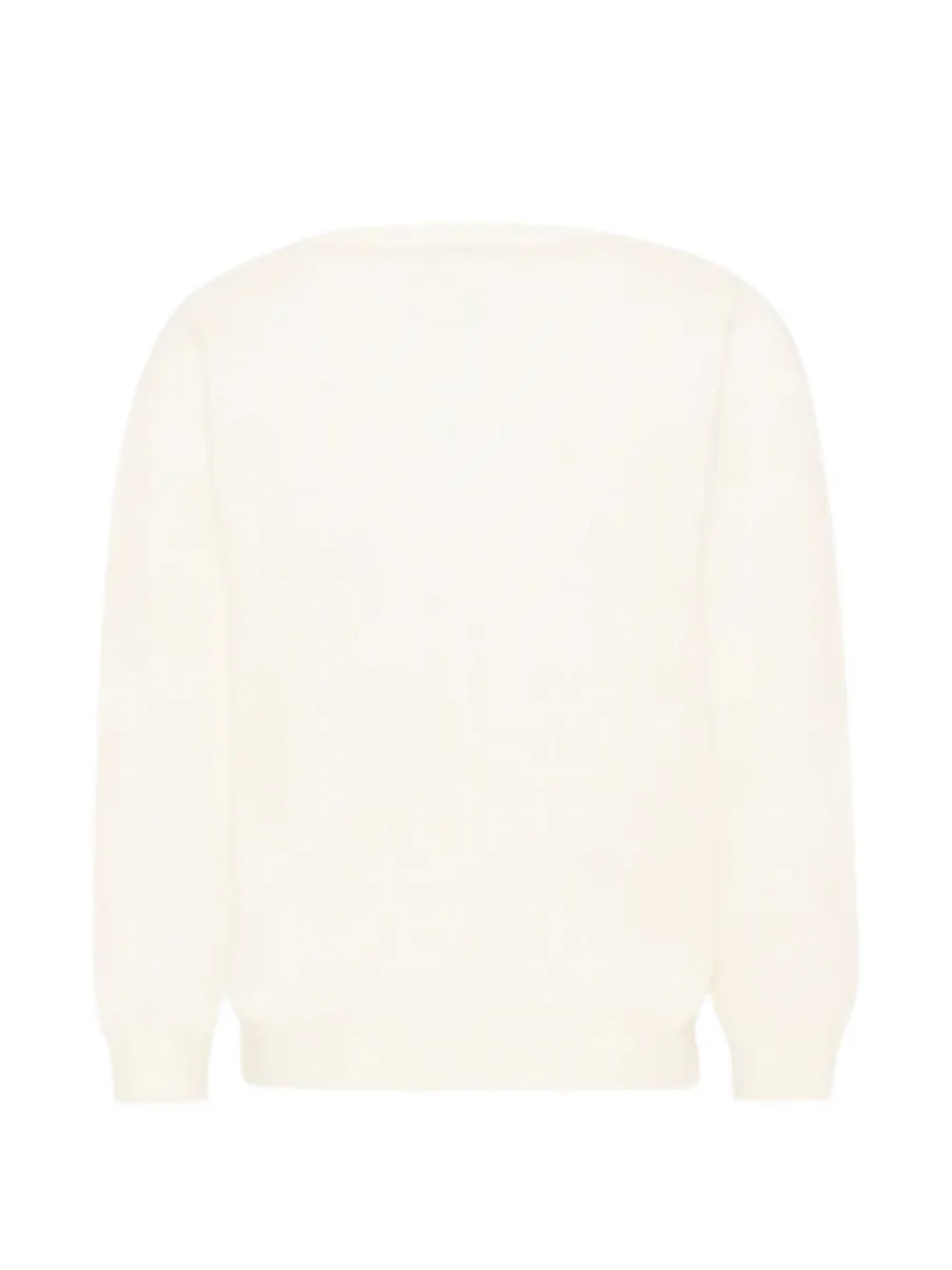 CASABLANCA KIDS Trui met logo-intarsia en oranje-patroon Beige