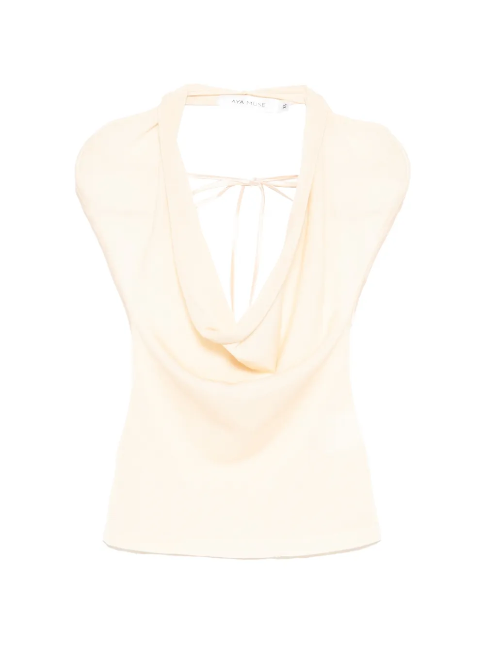 Aya Muse halterneck tie-fastening top - Toni neutri
