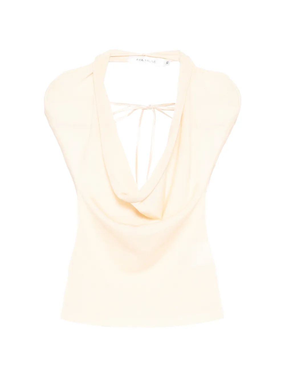 Aya Muse halterneck tie-fastening top - Toni neutri
