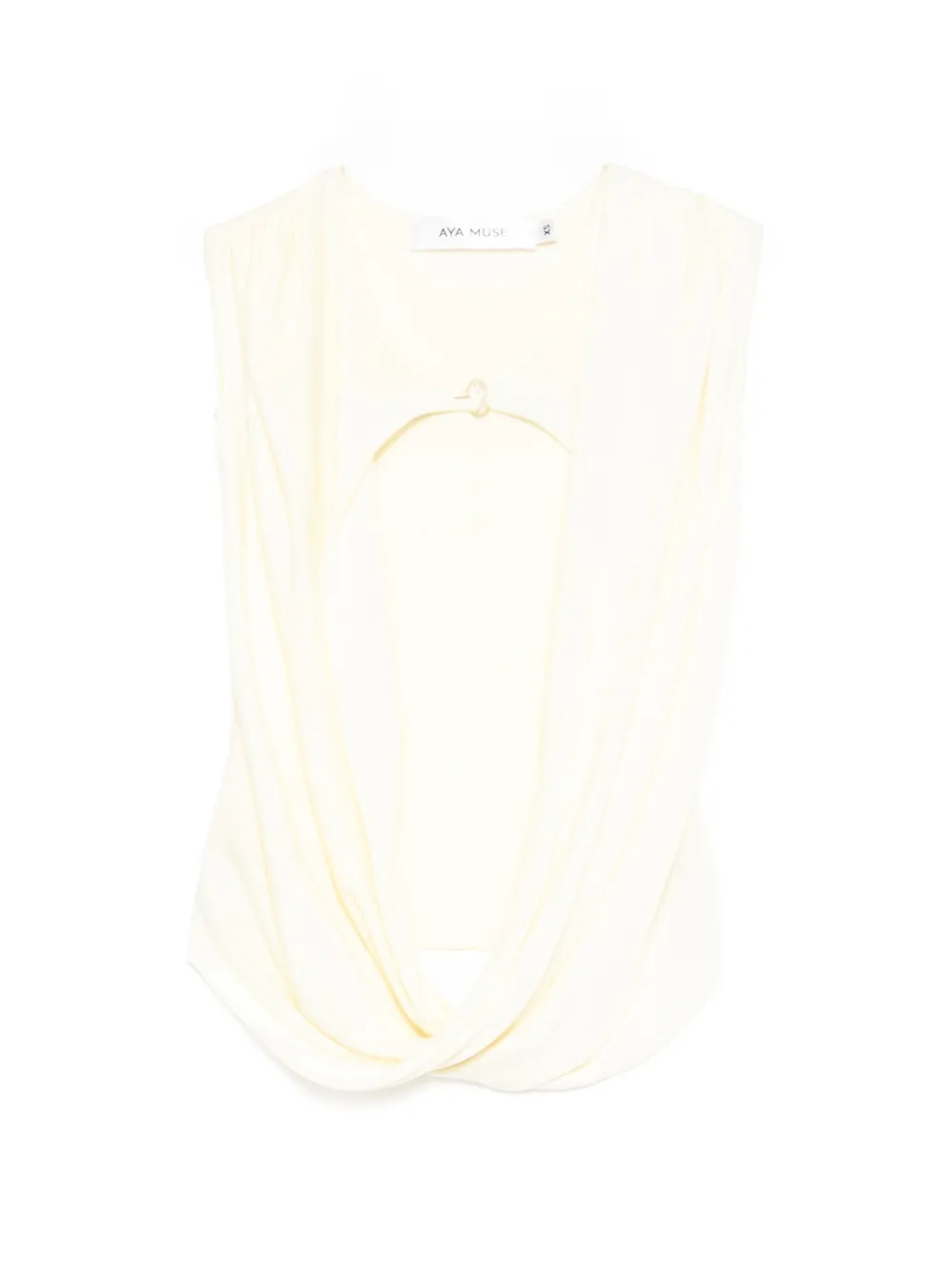 Aya Muse cut-out draped top - Toni neutri