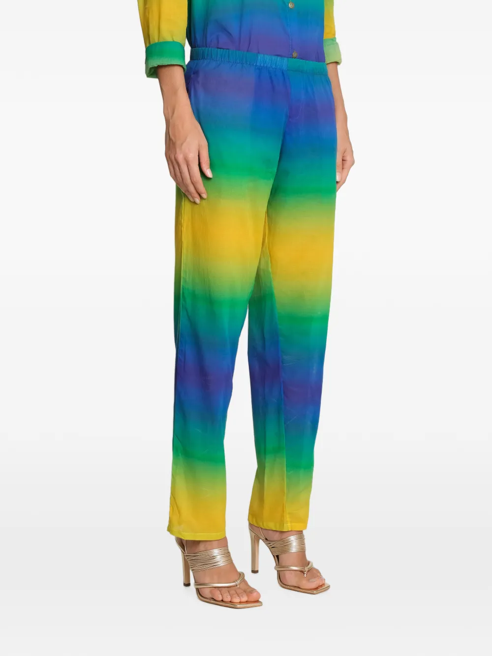 Amir Slama x Tati Barbieri straight broek met kleurverloop Blauw