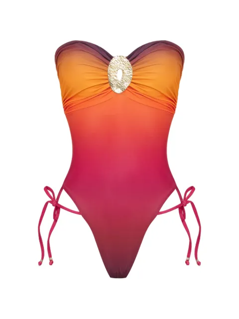 Amir Slama x Tati Barbieri gradient-effect ring-detail swimsuit