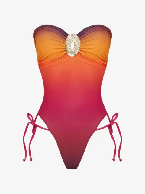 Amir Slama x Tati Barbieri gradient-effect ring-detail swimsuit