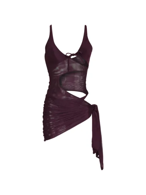 Amir Slama x Tati Barbieri cut-out knotted beach cover-up