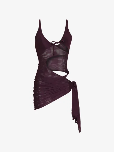 Amir Slama x Tati Barbieri cut-out knotted beach cover-up