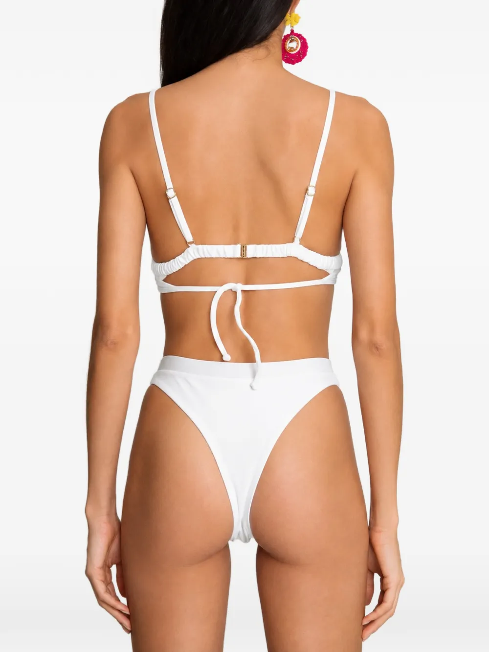 Amir Slama x Tati Barbieri high-waist bikini met geometrische cup Wit