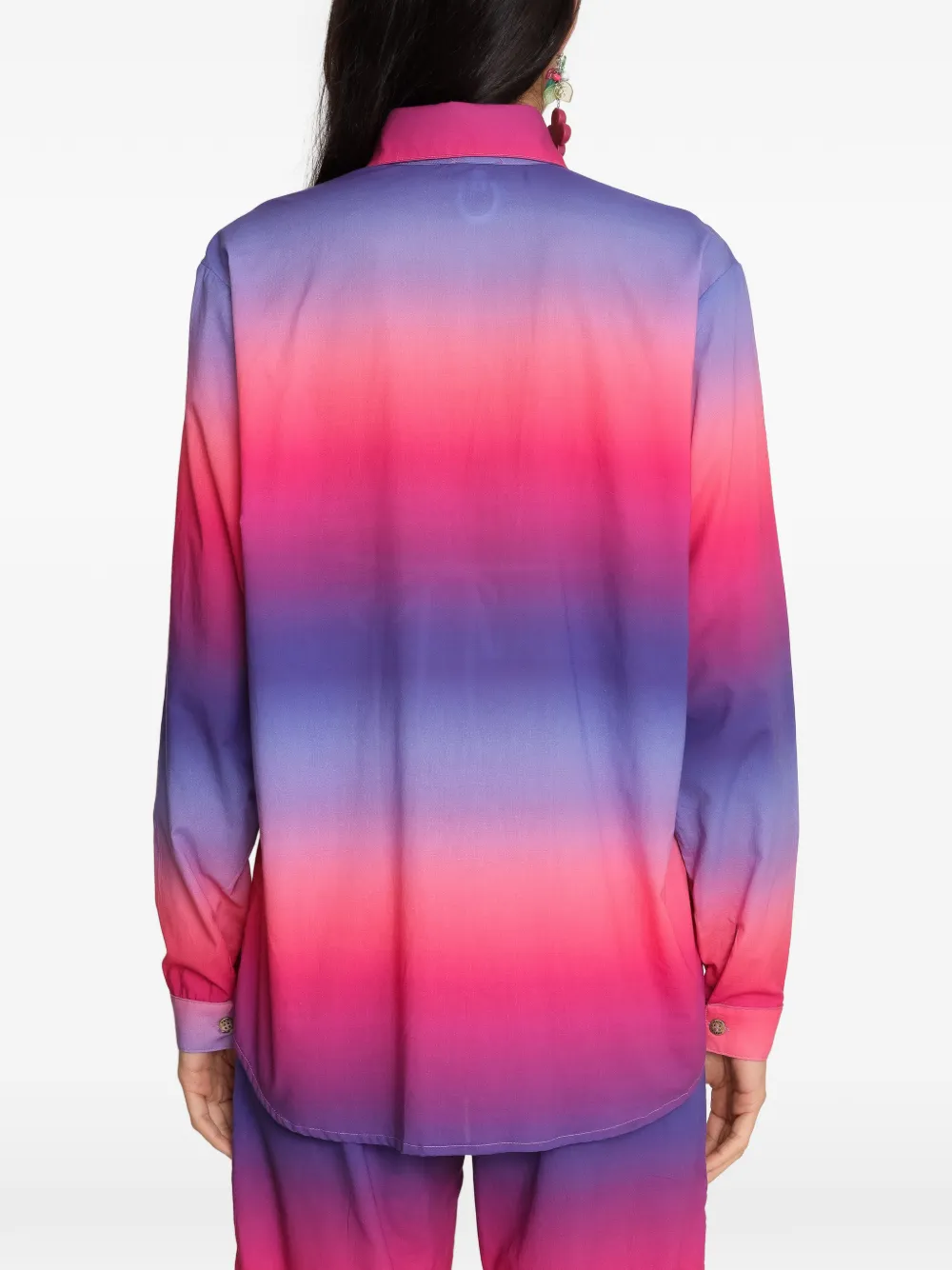 Amir Slama x Tati Barbieri blouse met kleurverloop en lange mouwen Roze