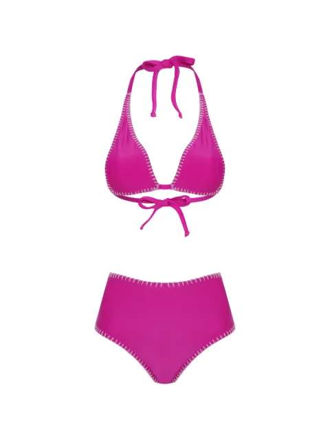 Amir Slama x Tati Barbieri blanket-stitched star-cutout bikini