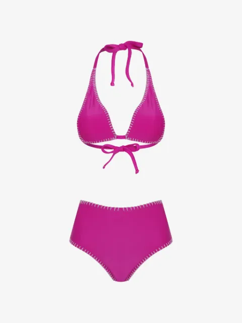Amir Slama x Tati Barbieri blanket-stitched star-cutout bikini