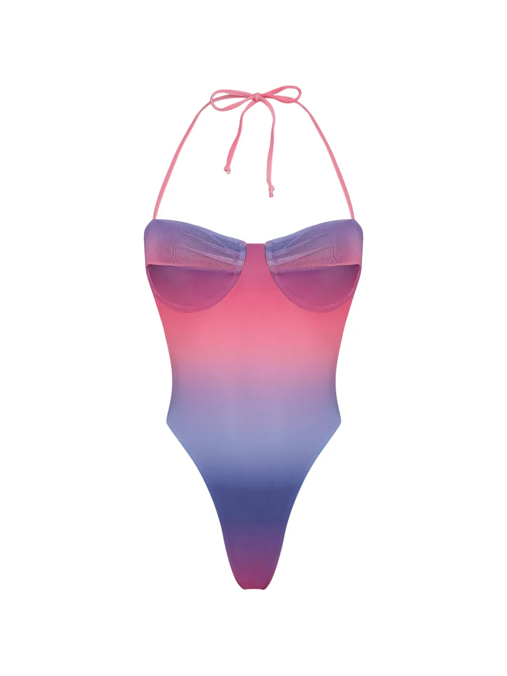 Amir Slama Cut-Out-Badeanzug mit Farbverlauf-Optik - Rosa