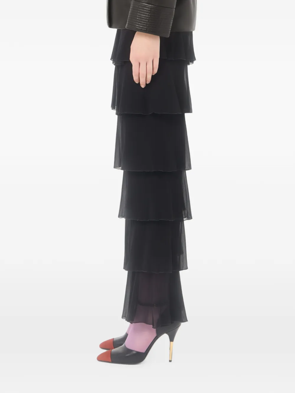 Valentino Garavani Georgette broek Zwart