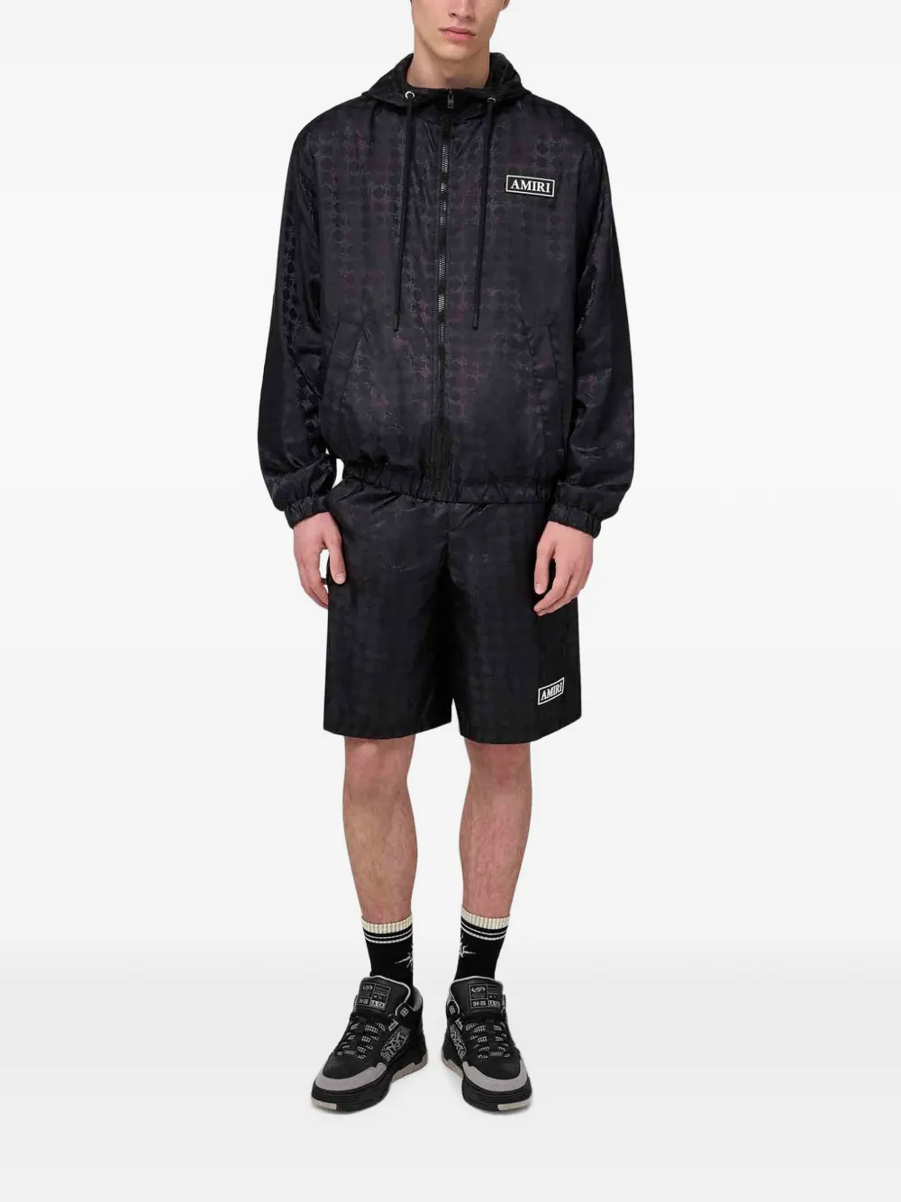  Amiri Ma Quad Windbreaker Jacket - Negro 