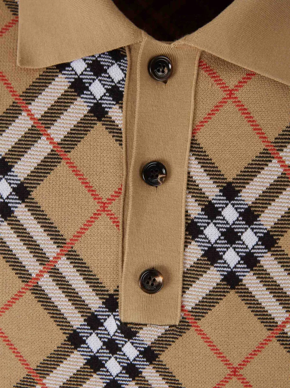  Burberry Check-pattern Polo Shirt - Neutro 