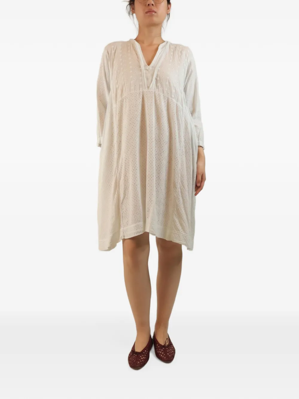 Dosa robe à broderie anglaise - Blanc Dosa robe à broderie anglaise - Blanc