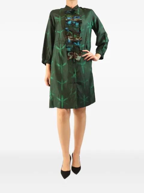 Dosa ruffled silk tunic midi dress