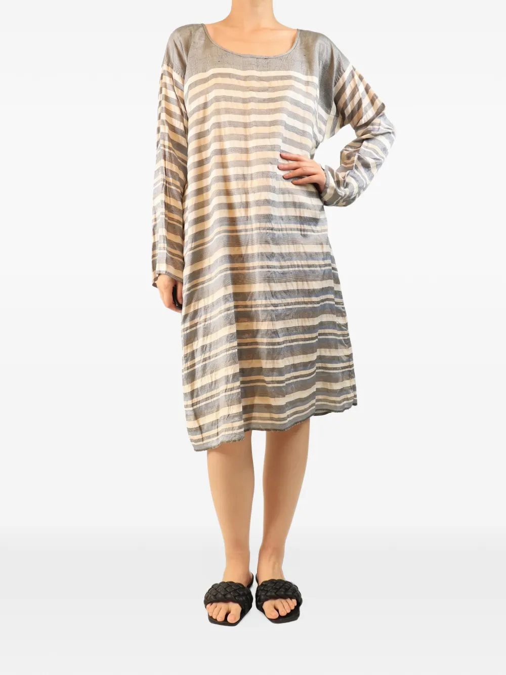 Dosa robe-tunique rayée à manches longues - Gris Dosa robe-tunique rayée à manches longues - Gris