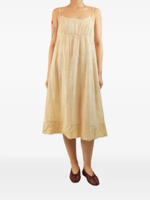 Dosa ruffle-trim Printed Midi Dress | Neutrals