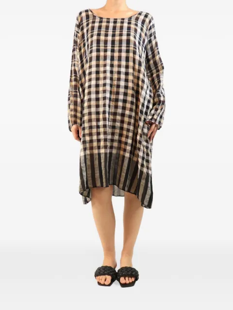 Dosa check-print midi dress