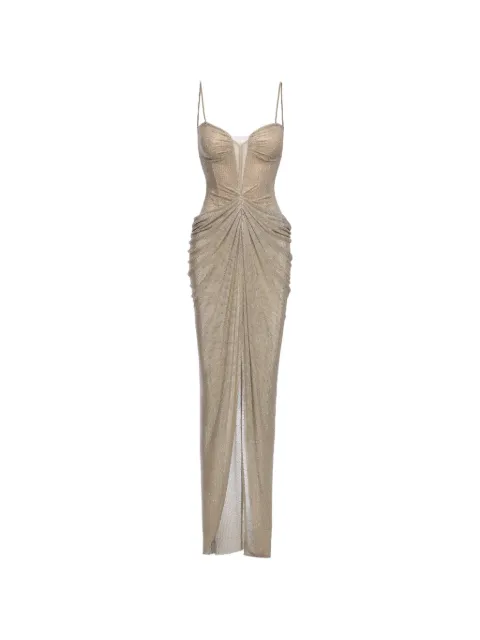 NISSA crystal-embellished tulle maxi dress