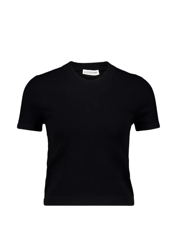 Altuzarra Manny Short-sleeve Sweater in Black