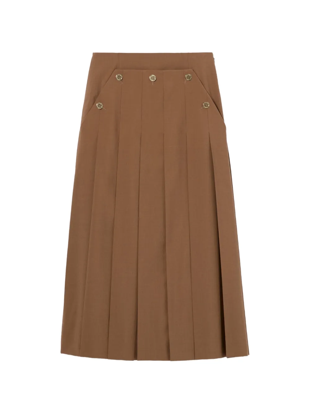 Claudie Pierlot pleated midi skirt - Braun