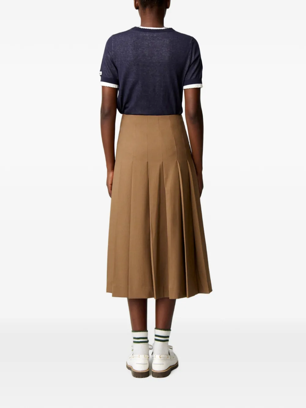 Claudie Pierlot Midi-plooirok Bruin
