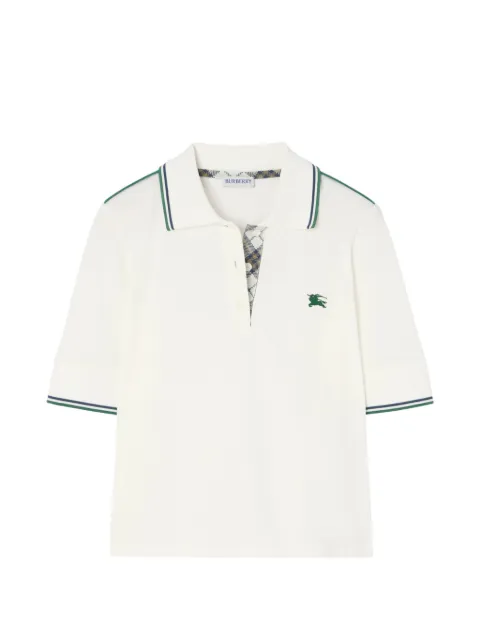 Burberry playera tipo polo corta de algodón con motivo de cuadros