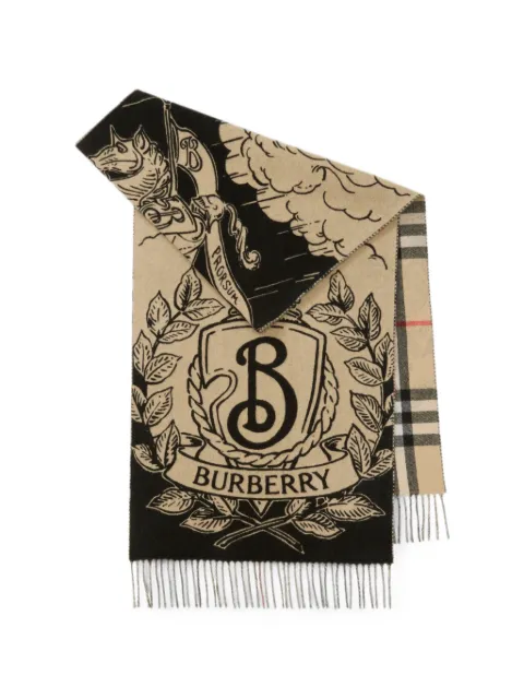 Burberry wide reversible Stormy Knight scarf