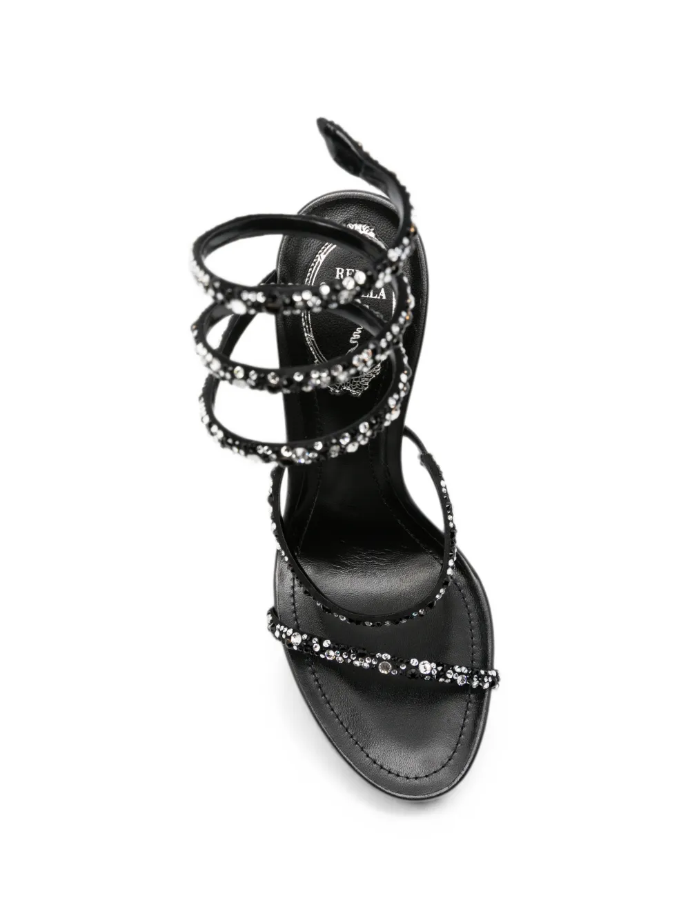 René Caovilla Cleo crystal-embellished sandals Zwart