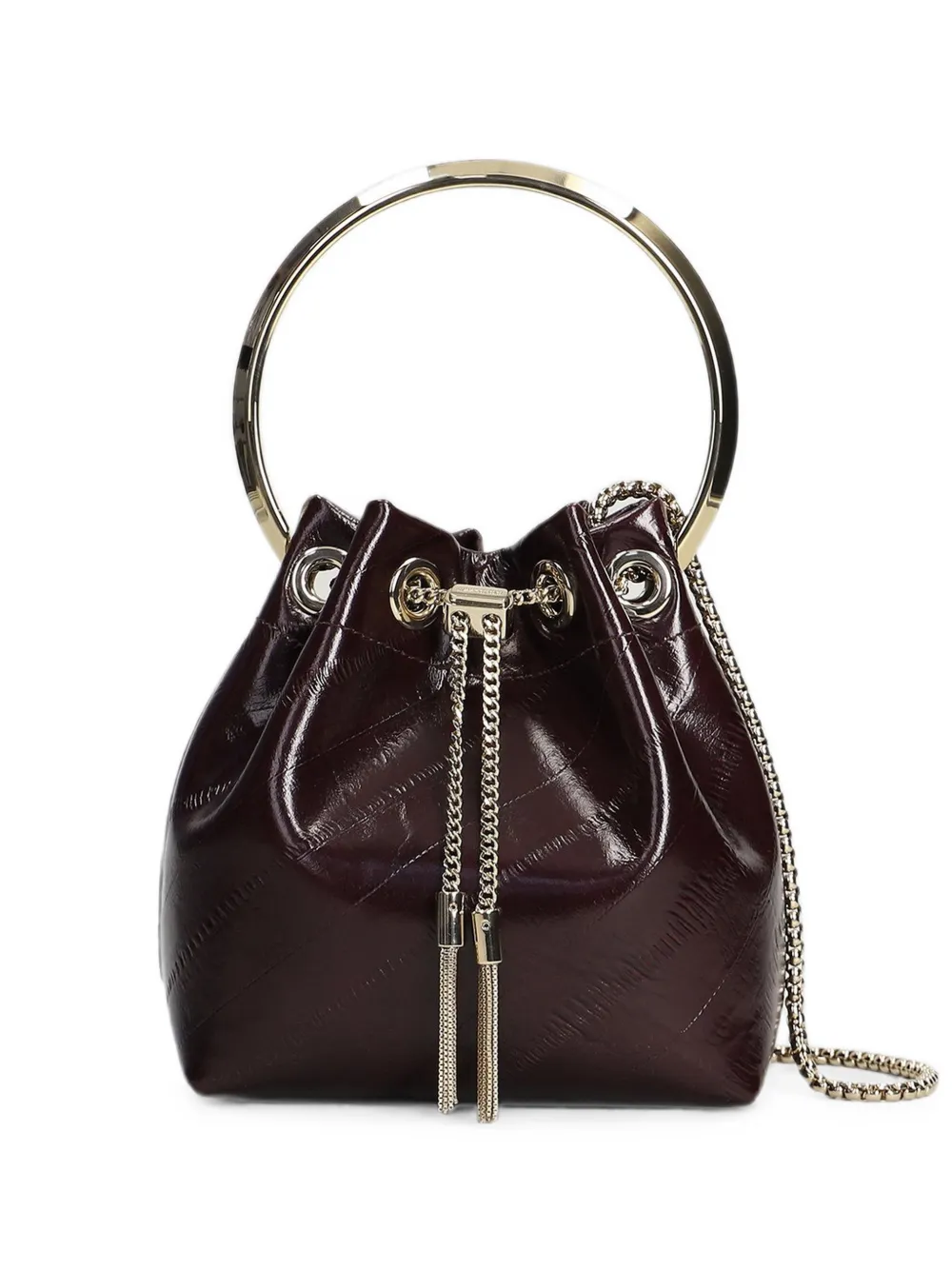 Jimmy Choo Bon Bon ring-handle bucket bag - Viola