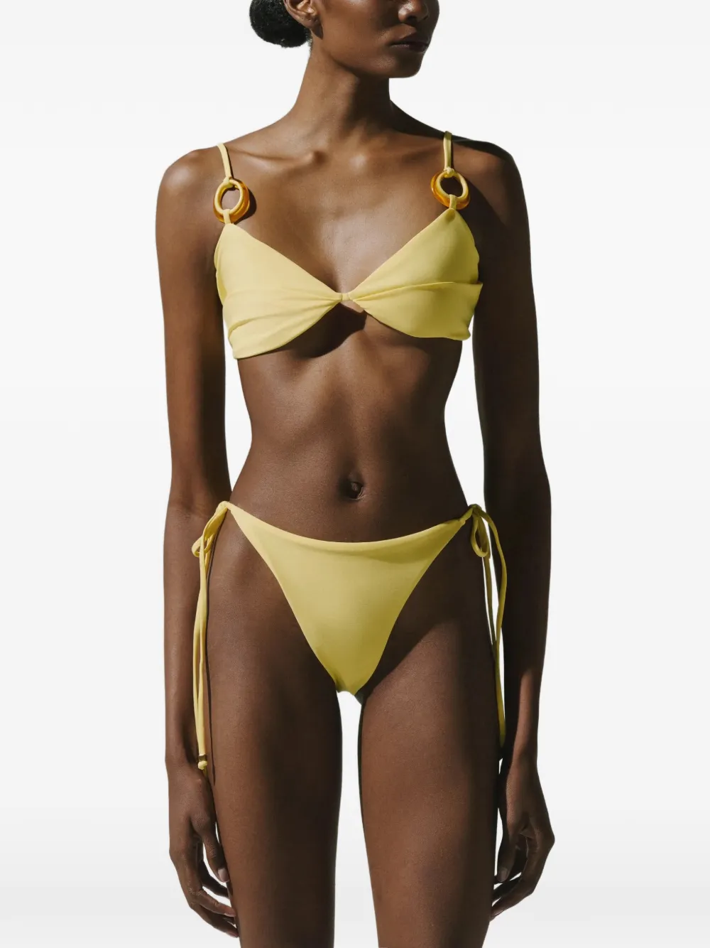 Baobab Top bikini Rufo con scollo a V - Giallo