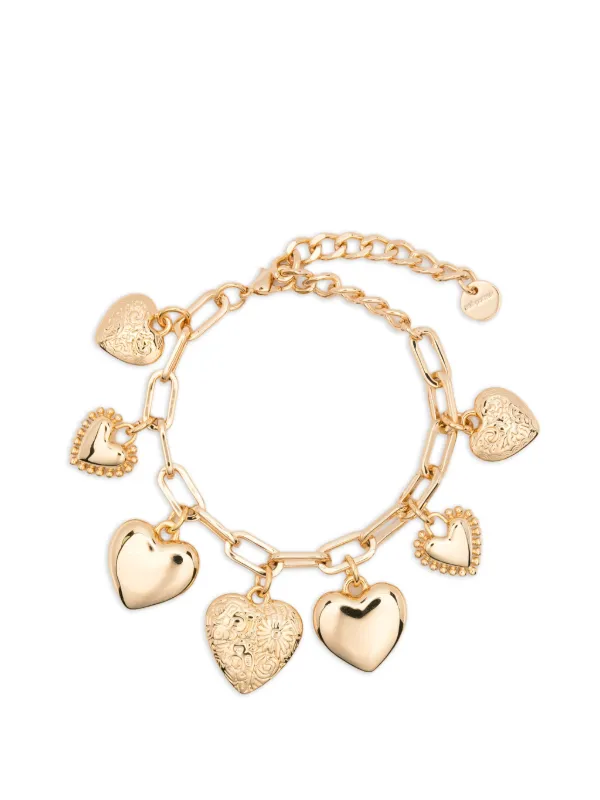 Self-Portrait Heart Charm Bracelet in Gold