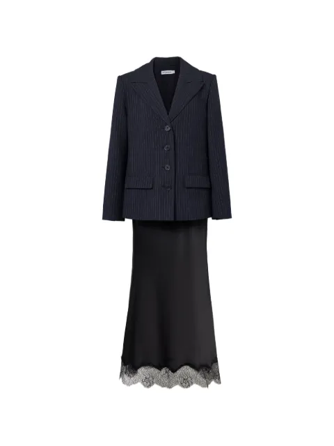 Self-Portrait tailored blazer satin midi dress
