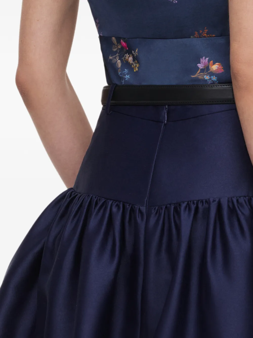 Self-Portrait Taffeta midi-rok Blauw