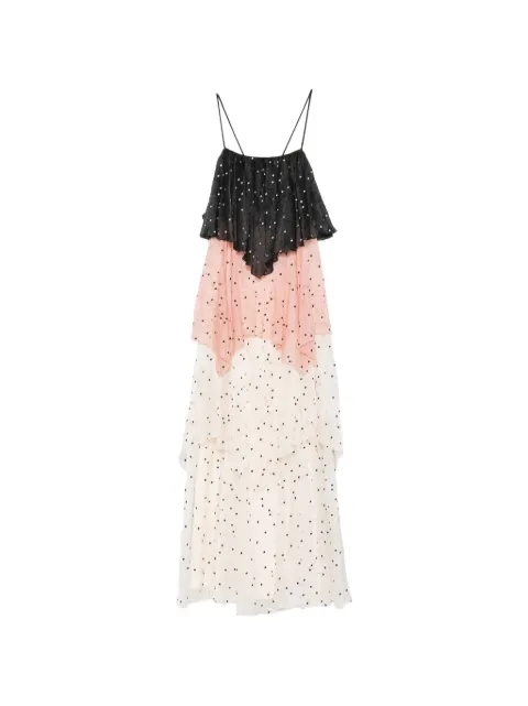 Aje Songstress polka-dot ruffled gown